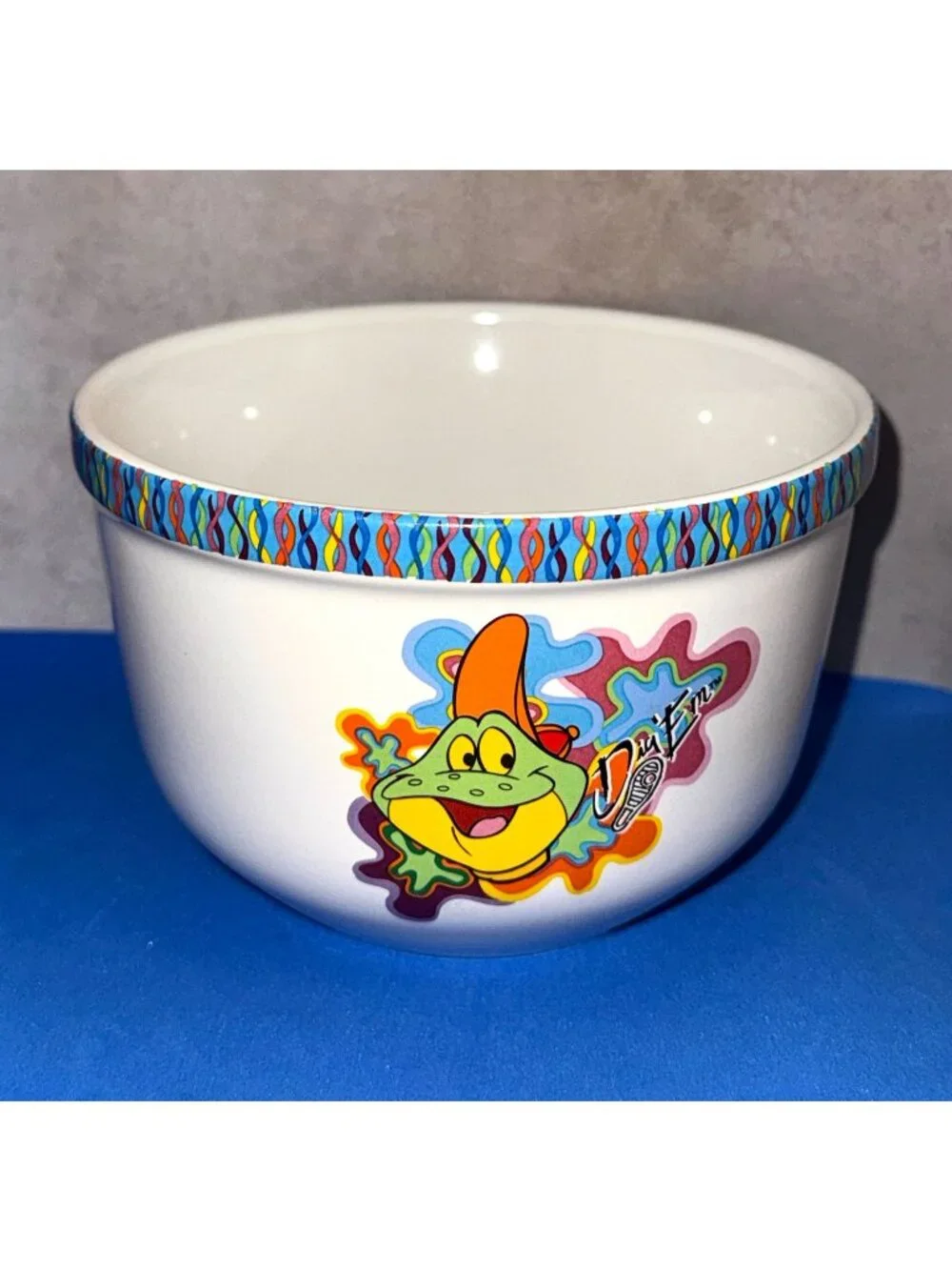 Kellogg's 2002 Dig Em Frog Sugar Smacks White Ceramic Cereal Bowl